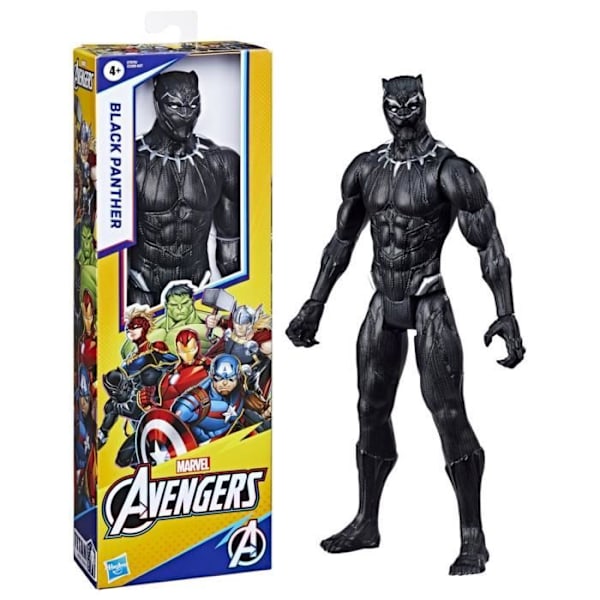 Black Panther figur 30 cm, Avengers Titan Hero Series legetøj til børn fra 4 år og opefter, Marvel Flerfärgad