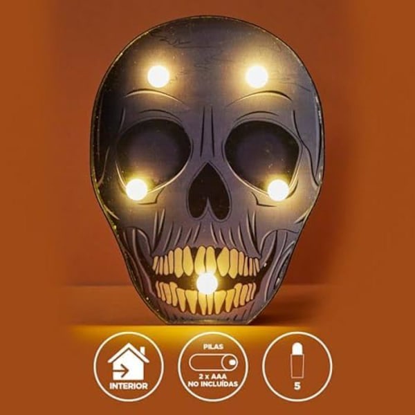 Halloween-paneeli - LOLAHOME - LED kurpitsa - 6 valoa - Seinäkoristelu - Sisustus