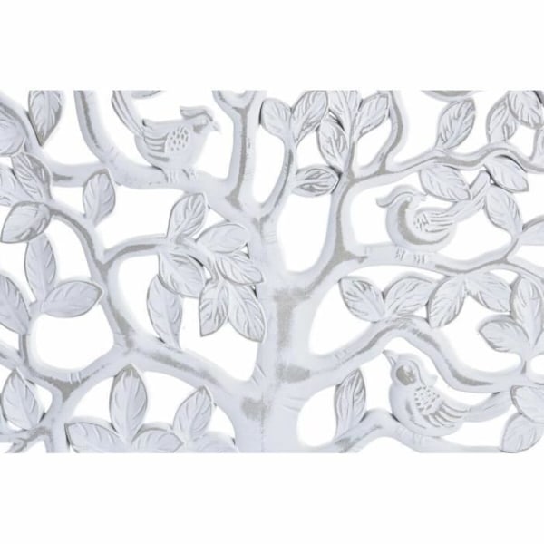 vit mdf trädväggdekoration (80 x 2 x 80 cm)