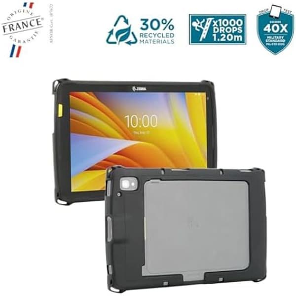 Tabletcase - MOBILIS - ET40 ET45 - Militærbeskyttelse - Antimikrobiel - 10 tommer Sort