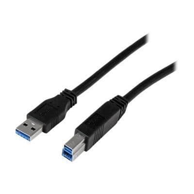 USB 3.0 A til B certificeret kabel - STARTECH.COM - 1 m - Sort