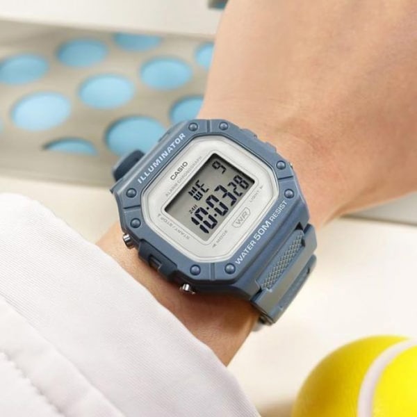 Casio Himmelblå – Digital skærm – Sport & Vandtæt – W-218HC-2AVDF