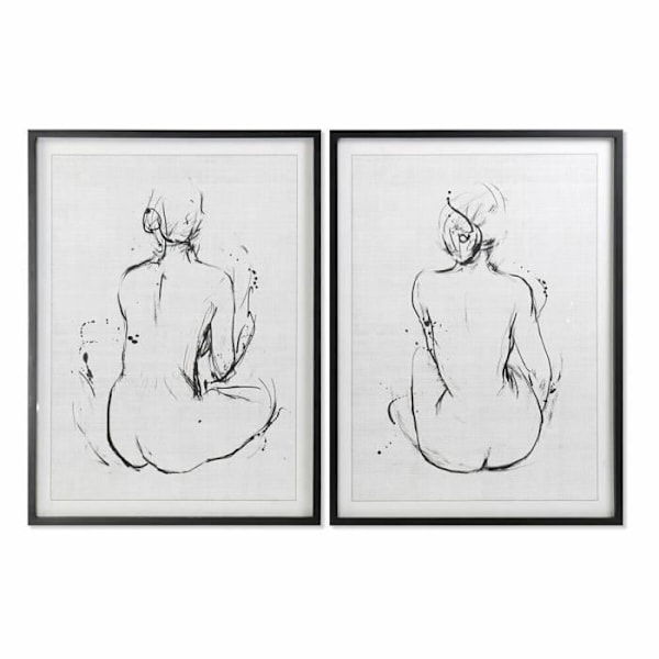 kehys 70 x 2,5 x 90 cm moderni nainen (2 yksikköä)