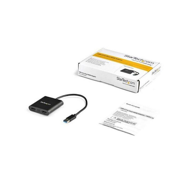 StarTech.com USB til Dual HDMI - 4K - USB til HDMI Adapter - Eksternt grafikkort - USB 3.0 til HDMI (USB32HD2)