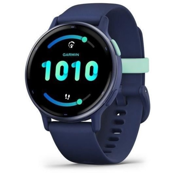 Tilsluttet GPS-ur - GARMIN - Vivoactive 5 - WiFi - 30,4 mm (1,2") - Metallisk blå med blå rem