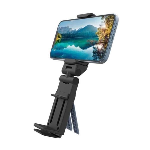 Smartphoneholder - MUVIT - MCCHL0009 - Sort - Plastik - 360° rotation Sort