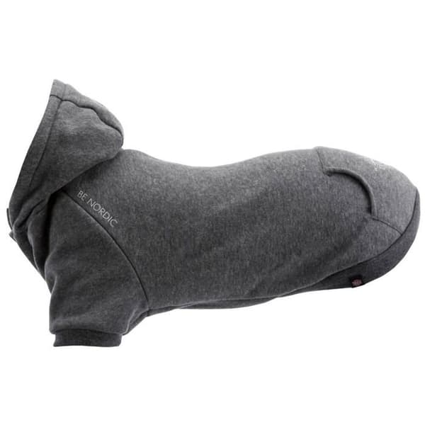 Hættegenser til hund - TRIXIE - Grå - Størrelse S - Behagelig - Polyester