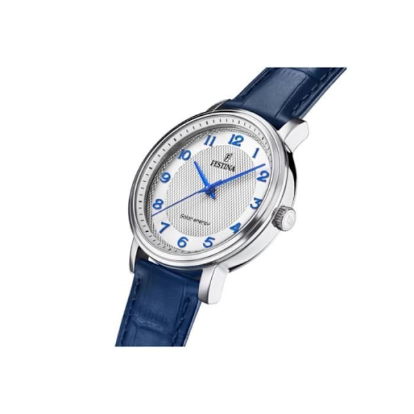 Ur - FESTINA - F20660/1 - Rustfrit 41mm - Blå Læder - Solenergi - Vandmodstand 50m Blågrå