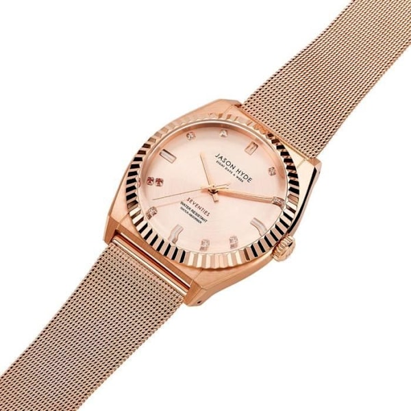 Jason Hyde Ruby-eigth dameur - Armbånd i rustfrit stål - Quartz - Rose Gold - JH20006 6293