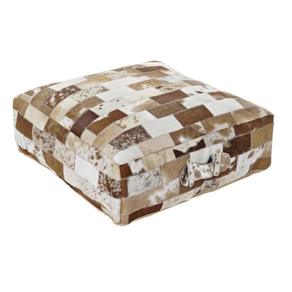gulvpude polyester læder aluminium flerfarvet kolonial (60 x 60 x 20 cm)
