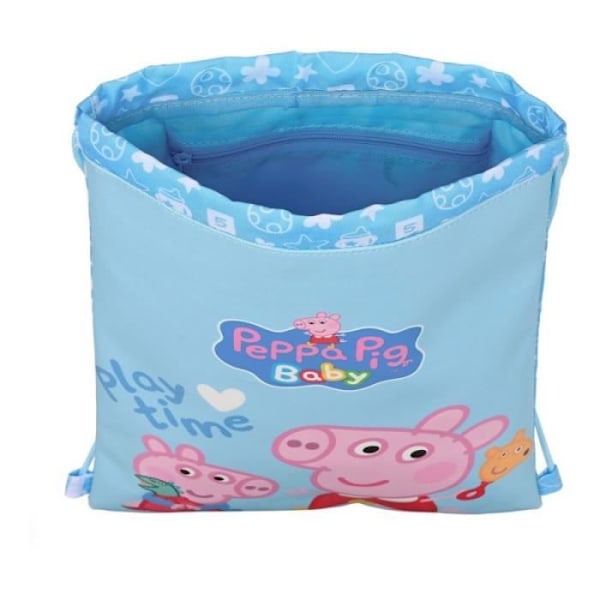 Reppu - Peppa Pig - Vauva - 26 x 34 x 1 cm - Polyuretaani - Sulkumekanismi Ljusblå