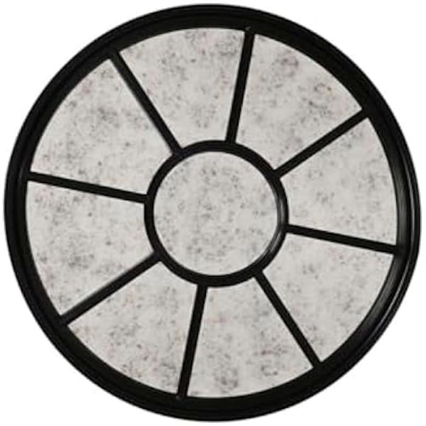 Vægspejl - HOME ESPRIT - Model S3054049 - Sort i træ - Ældret finish - 100 x 100 cm Flerfärgad