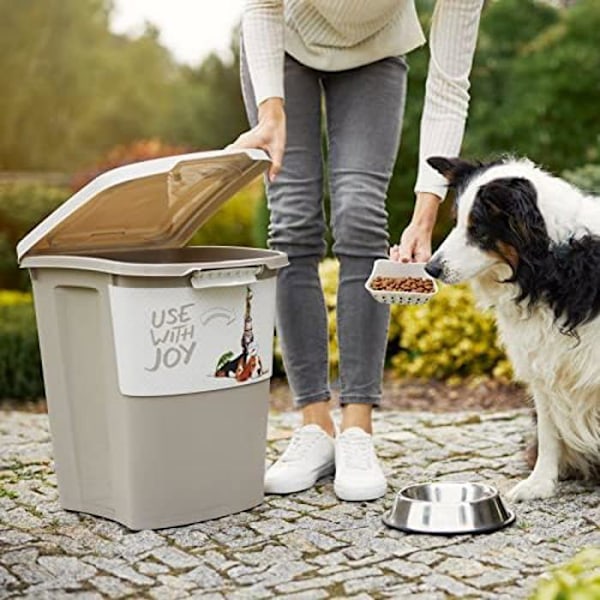 Eläintenruokasäiliö - ROTHO MYPET - Archie - 38L - BPA-vapaa muovi (PP) - Monivärinen Beige
