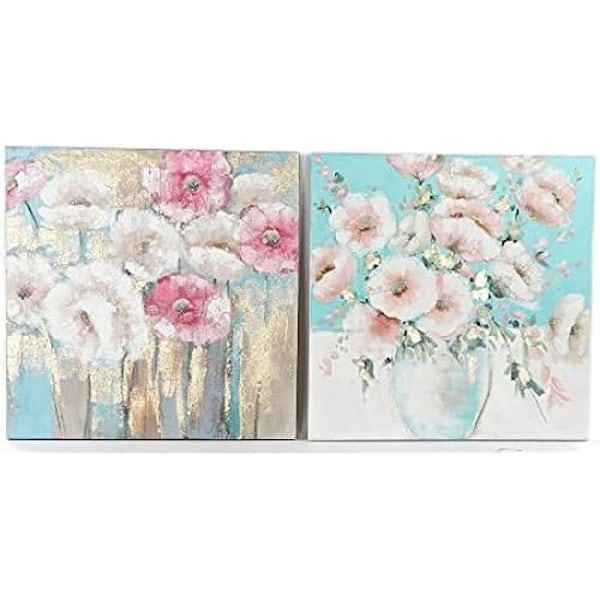 Bord DKD Home Decor Vas (2 st) 100 x 3,5 x 100 cm Flerfärgad