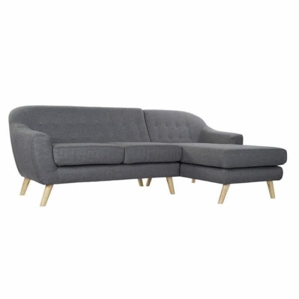 Soffa tre platser - DKD Home Decor - Thyann - Grå - Polyester - Gummi trä Grå