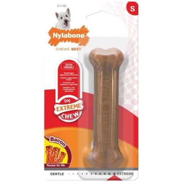 Purulelu - Nylabone - Dura Chew Bacon - XS - Ruskea - Muovi