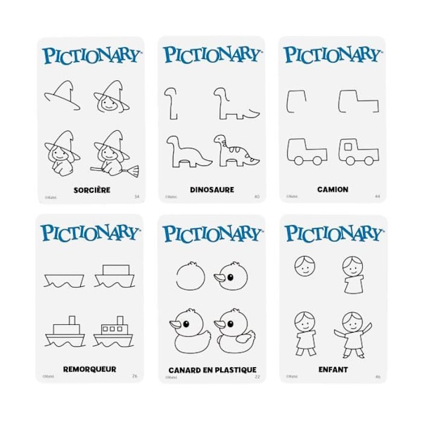 Pictionary - Perhesuosikki lapsille ja aikuisille - 8-vuotiaat+ - JDX98 Flerfärgad