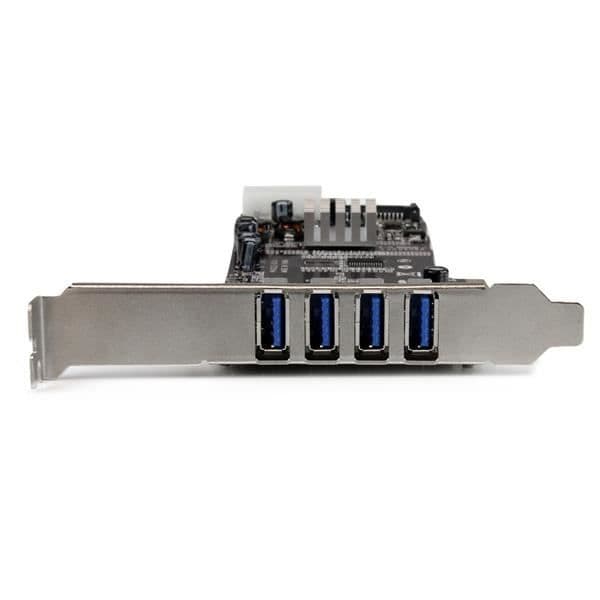 4-ports USB 3.0 PCI Express controller kort - STARTECH - PEXUSB3S42V - UASP og SATA/LP4 strømforsyning