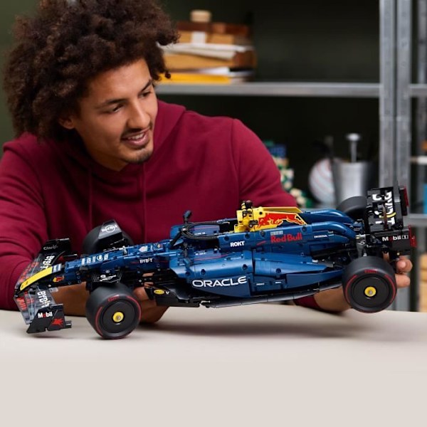LEGO Technic F1 Oracle Red Bull Racing RB20 - Samlarsats för vuxna - Inkluderar en V6-motor och en växellåda Röd, Blå, Svart