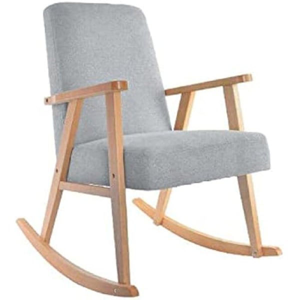 Keinutuoli - DKD HOME DECOR - Valkoinen - Pyökki ja MDF - 81x58x90 cm - 1 istuttava Vit