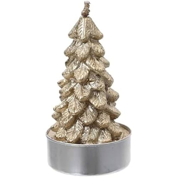 Granformade värmeljus - KAEMINGK - Set om 4 - 7 cm - Guld - Doftfritt gyllene