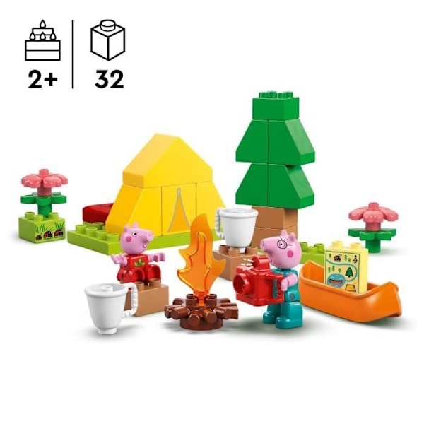 LEGO DUPLO Peppa Pig 10452 Campingsemestern - Byggset för barn från 2 år Flerfärgad