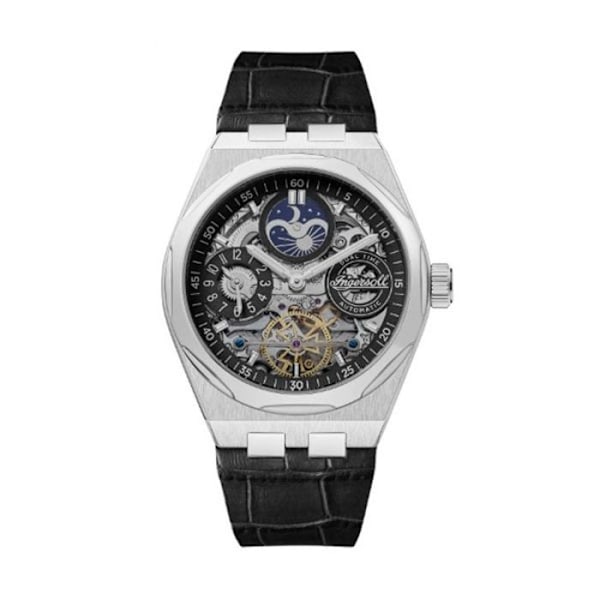 Ingersoll - I12903 - 1892 The Broadway Automatisk Ur til Mænd 43 mm med Skeletteskive og Læderrem
