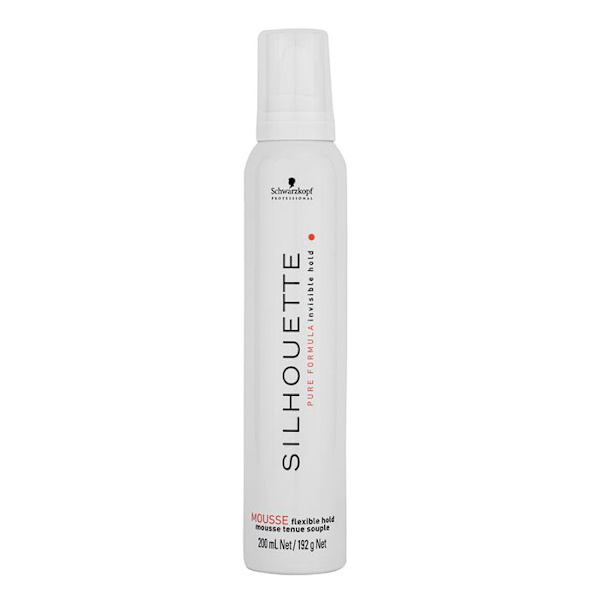 Pidä Schwarzkopf SILHOUETTE Flexible Foam. Se tarjoaa joustavaa vaahtoa ja kestävää tukea, mutta pehmeää ja näkymätöntä