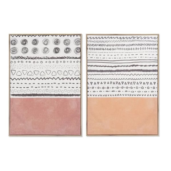 'Cadre DKD Home Decor Toile Bois MDF (2 kpl) (50 x 3 x 70 cm)'