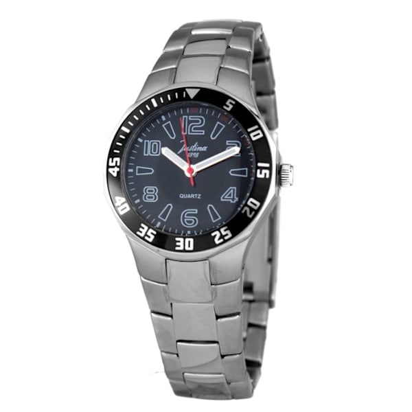 Damklocka Justina 11909N Silver - Kvarts - Analog silver/svart