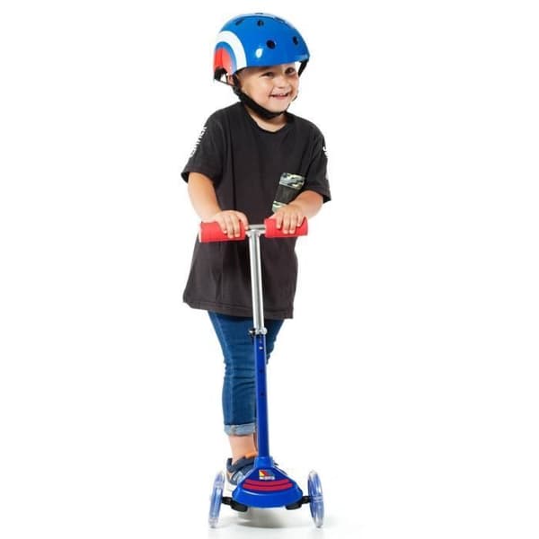 Trottinette barn - Maxi Scooter Blå - 3 hjul - LED belysning Blå