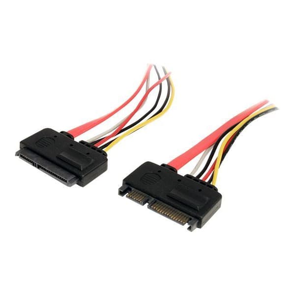 SATA-pitkäkaapeli - STARTECH - 22-napaa - 30 cm - Virta ja tiedot - Punainen