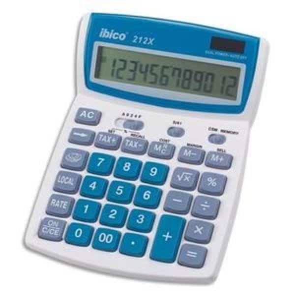 IBICO Desktop Lommeregner 212X IB410086 Lysegrå og blå