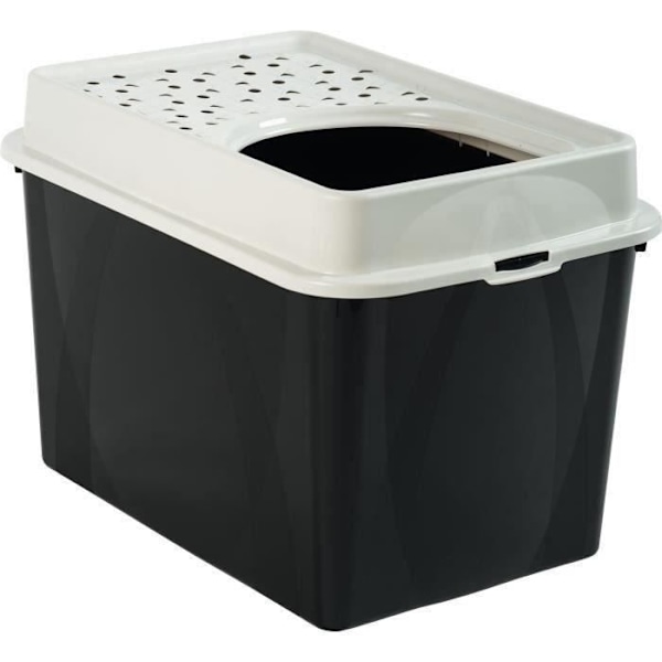 WC-talo TOP 50l - musta (kierrätetty PP) - 57,2 x 39,3 x 40,4 cm