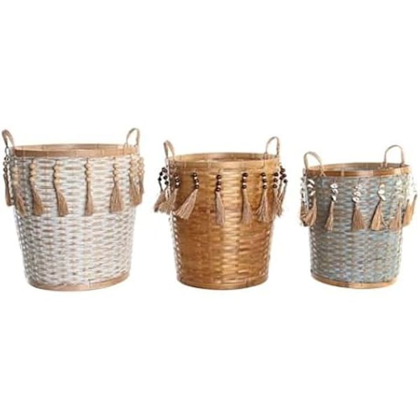 Korgset - DKD Heminredning - Flerfärgad - Bambu - 49x54x45 cm - Inomhus mångfärgad
