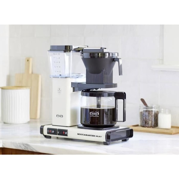 Kaffebryggare - Moccamaster - KBG Select - Vit - 10 koppar - Glasbryggare