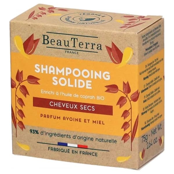Beauterra Solid Shampoo til tørt og beskadiget hår 75gr Multifarvet