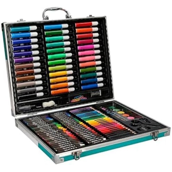 Liderpapel Maalaussetti Alumiinitasku 150 osaa 37,8 x 29,7 x 4,6 cm Flerfärgad