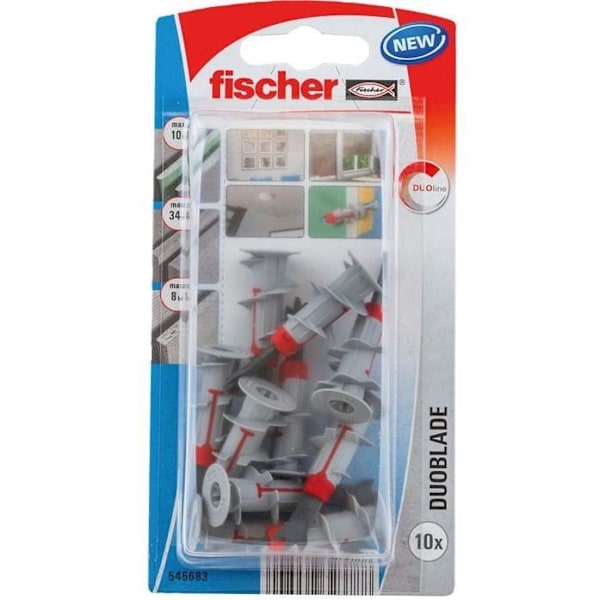 FISCHER - Duoblade itseporautuva ankkuripainopakkaus 10 kappaletta