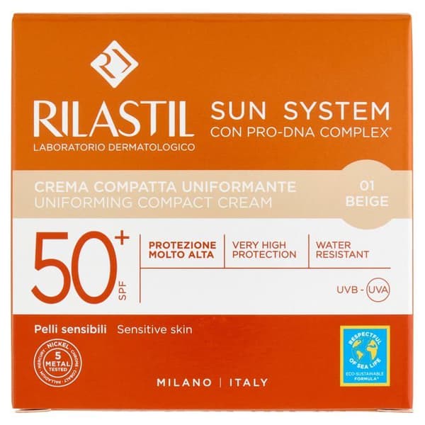Compact foundation - Rilastil - Sun Sys Ppt 50+ - Beige - Høj dækning - SPF 50 Beige