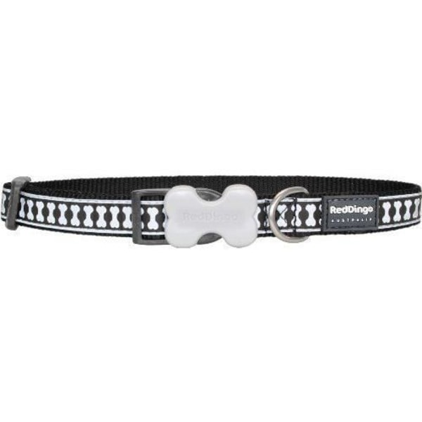 Reflekterende halsbånd - Red Dingo - Sort - 20-32 cm - Til hund - Mellem størrelse sort