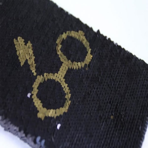 Notebooks - CERDA - Harry Potter - Black and Gold Sequins - A5 Size - Blank Pages Svart och guld
