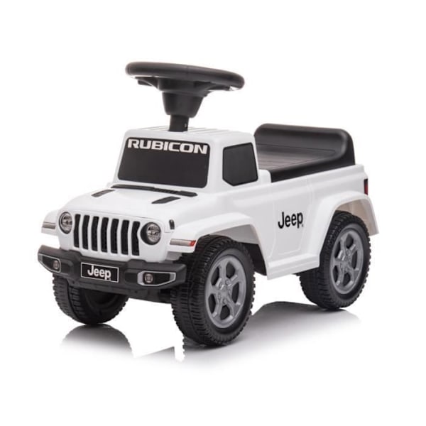 DEVESSPORT Jeep Gladiator Valkoinen, Virallinen Lisenssi, Ohjauspyörä, Torvi & Äänet, Istuinlaatikkos, 12 Kuukautta - 6 Vuotta Sekä Tytöille Että Poi vit svart