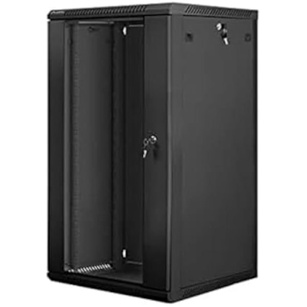 Lanberg WF01-6622-10B hylde 22U Vægmonteret stativ Sort