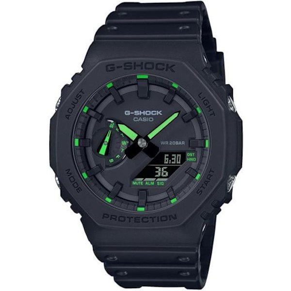 Ur - CASIO - G-Shock - Sort og Grøn resin Svart och grönt