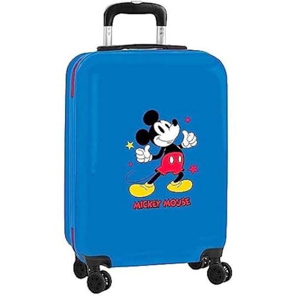 Mickey Cabin Trolley 20" kuffert med hjul Sikkerhedshængelås Letvægtskuffert Marineblå 34,5 x 20 x 55 cm, Marineblå, marinblå