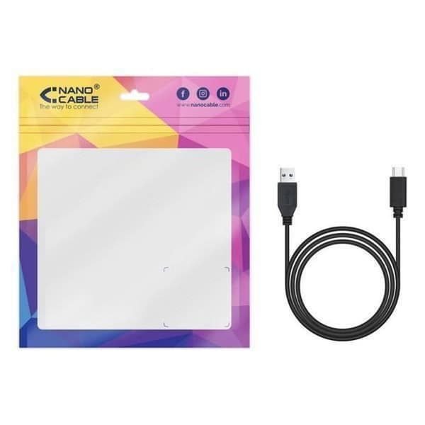 USB A–USB C -kaapeli NANOCABLE 10.01.4001-L150 (1,5M) - - - NANOCABLE