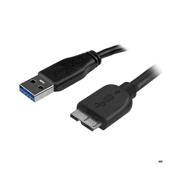 USB 3.0 SuperSpeed A - Micro B -kaapeli - 2 m - musta - STARTECH