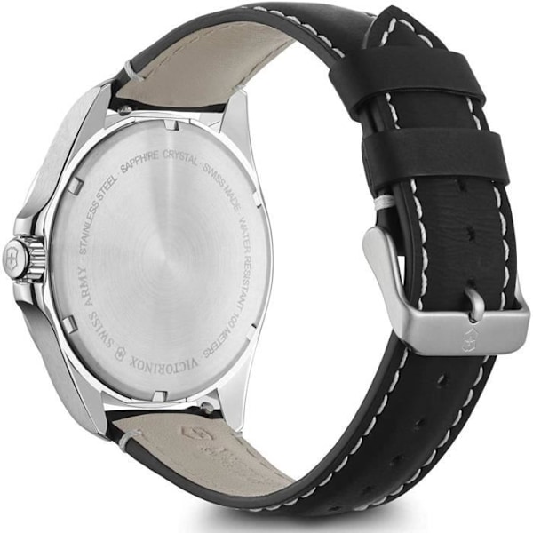 Victorinox Field Watch Analog Quartz Watch herr med läderrem V241846 7493