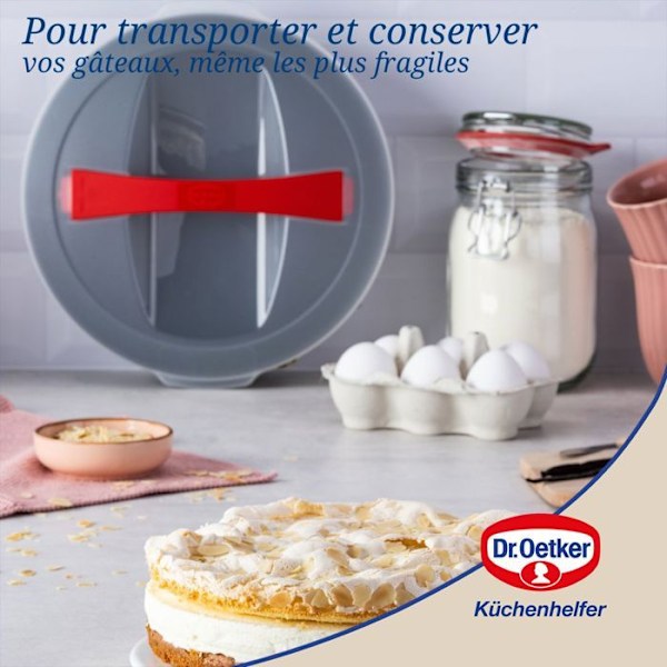 Moule à manqué à charnière 26 cm med transportlåg Dr. Oetker Bake and Go Svart